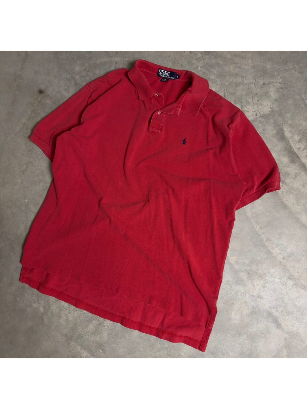 Polo Ralph Lauren Red Polo Mens L Cotton